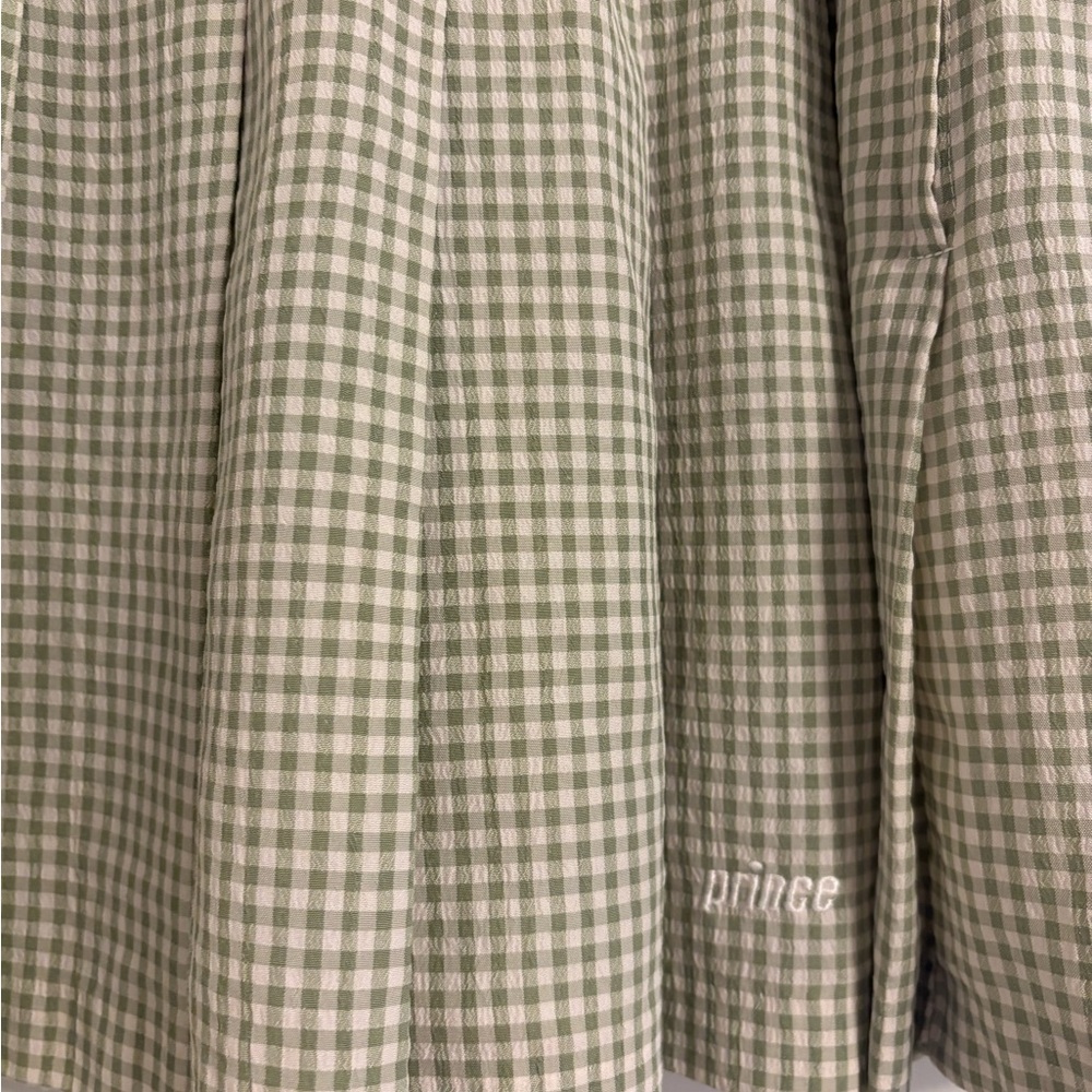 Vintage prince green gingham tennis skirt - Picture 2 of 7